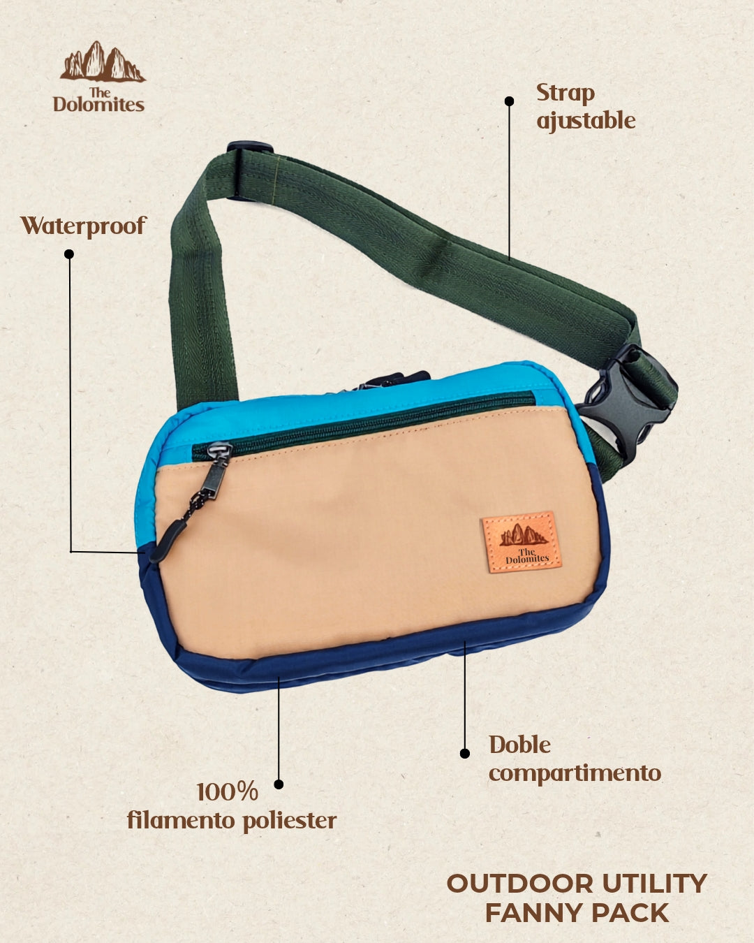 Outdoor Utility Fanny Pack Blue