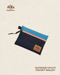 Pocket Wallet Azul Zipper durazno