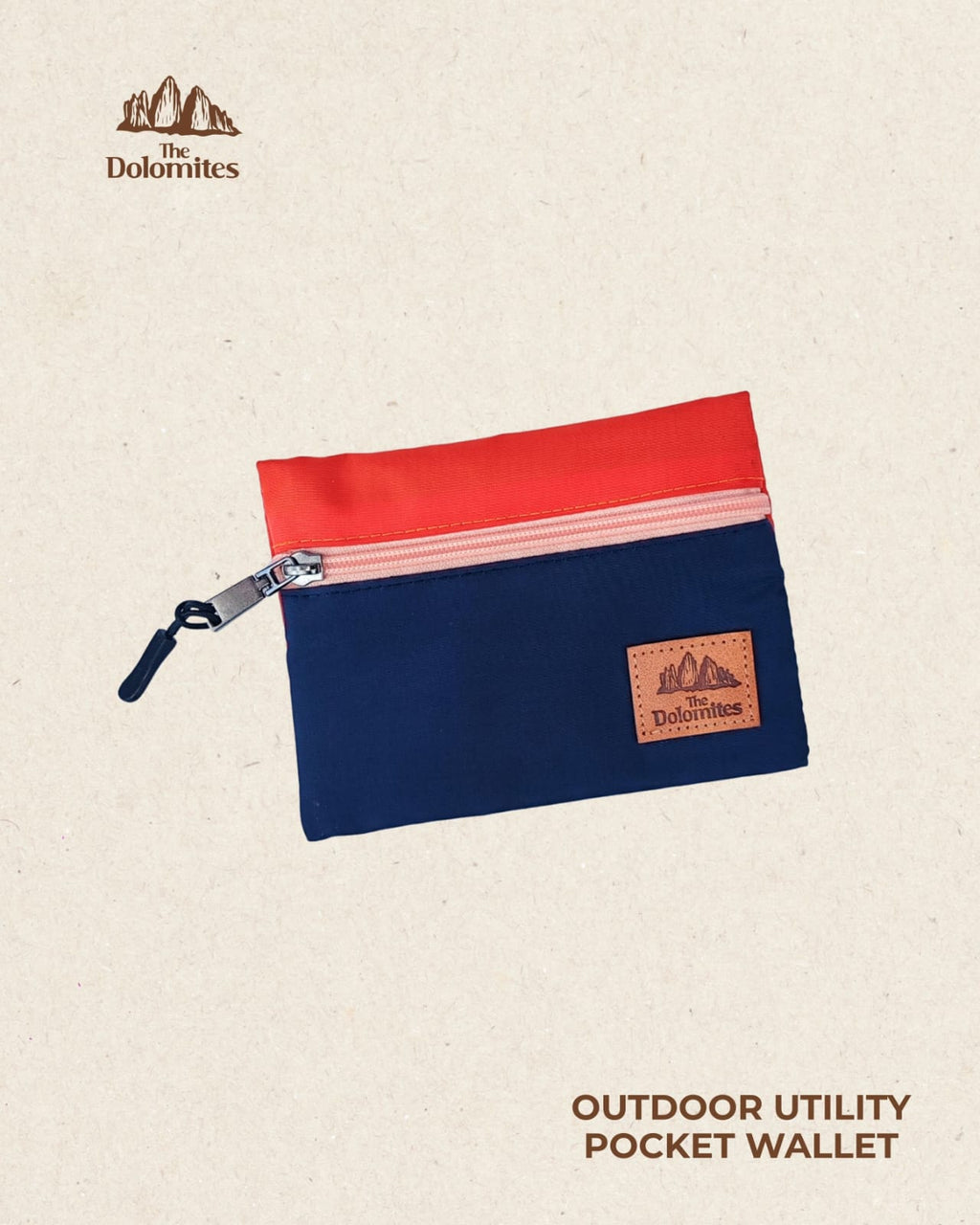 Pocket Wallet Terracotta Zipper durazno