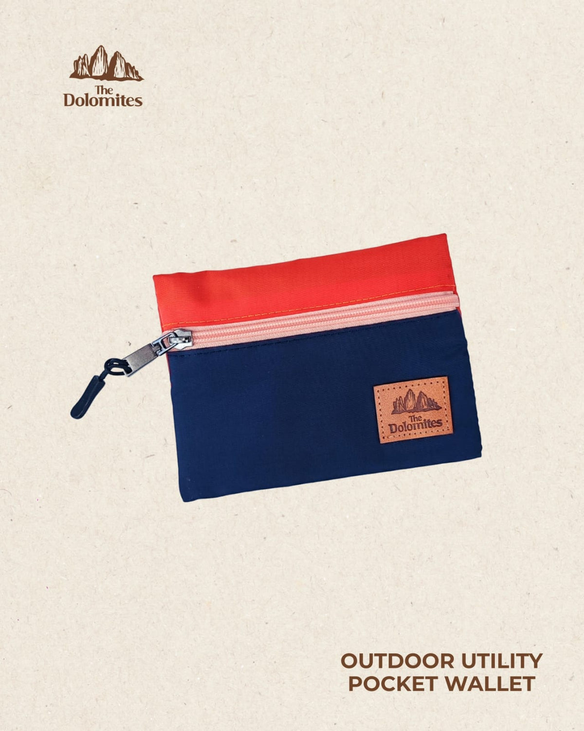 Pocket Wallet Terracotta Zipper durazno