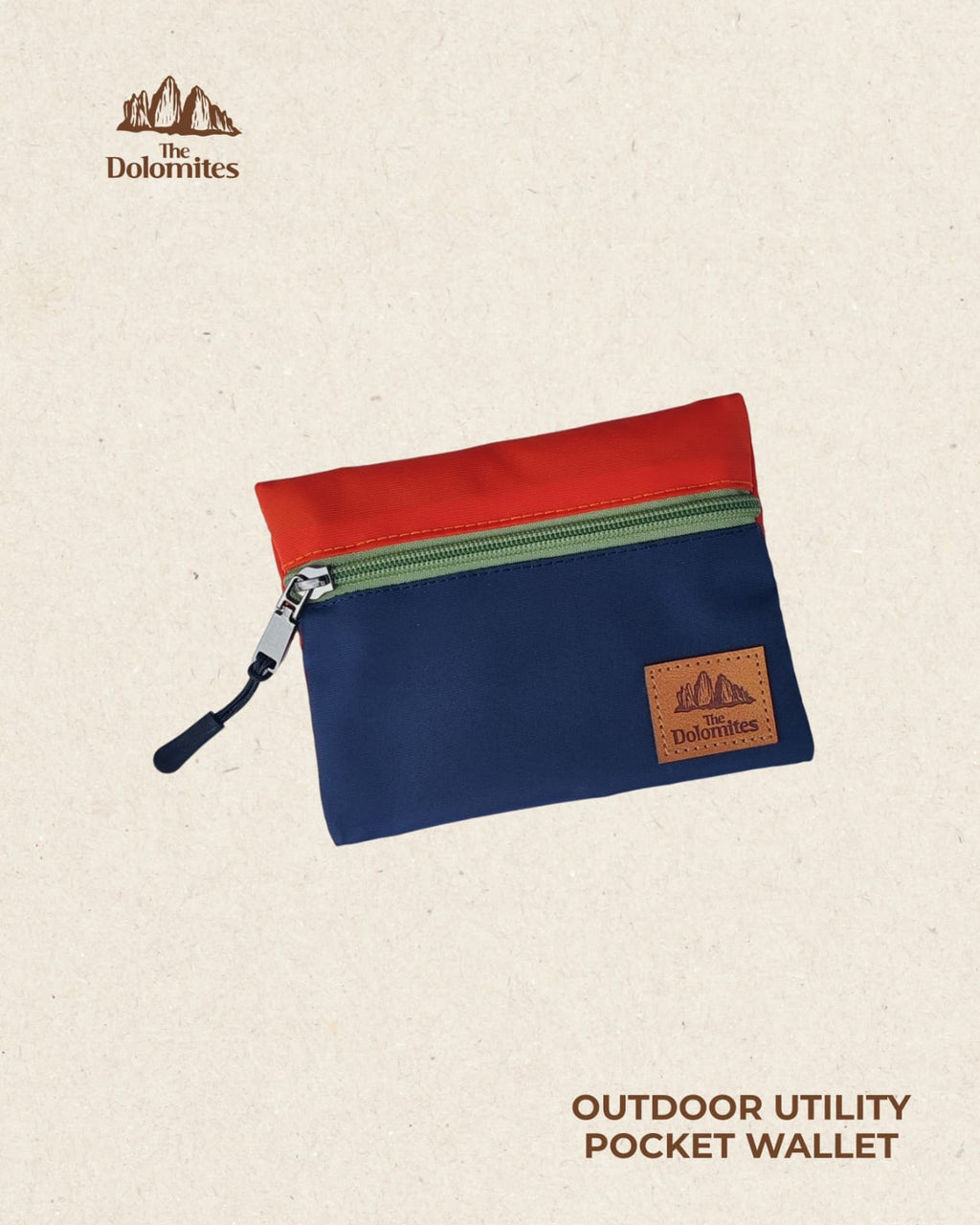 Pocket Wallet Terracotta Zipper verde